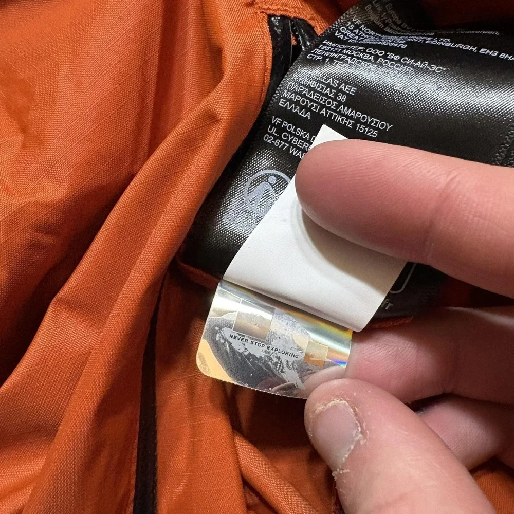 The North Face DryVent Jacket Mens 2XL Orange Black Hooded Rain Shell Waterproof